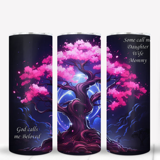 Tumbler Dark Cherry Blossom