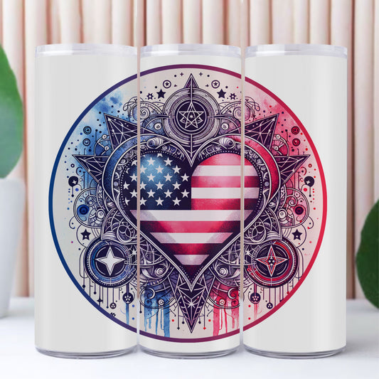 Tumber Patriotic Mandala Heart