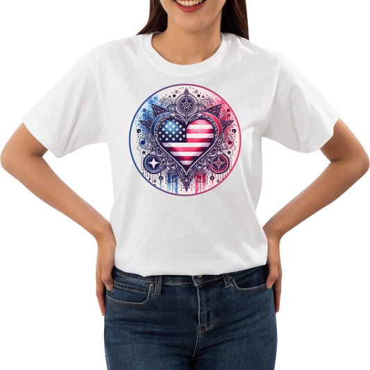 Shirt Mandala Patriotic Heart Performance