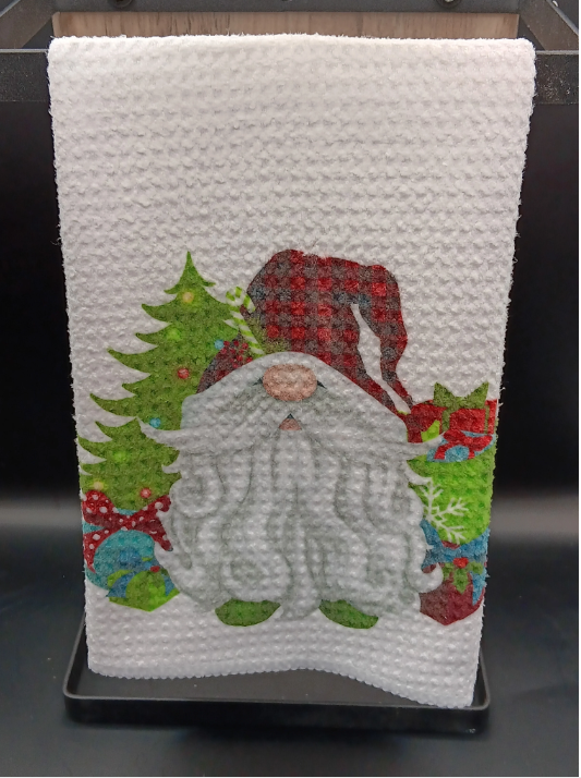 Waffle Towel Christmas Gnome