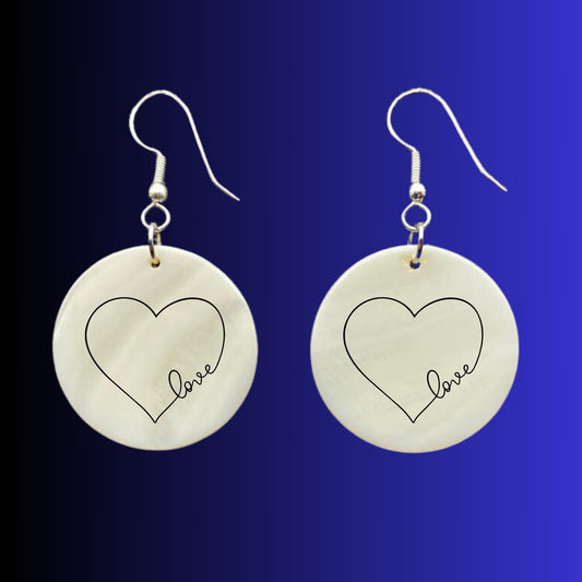 Earrings LumaShell Heart Love