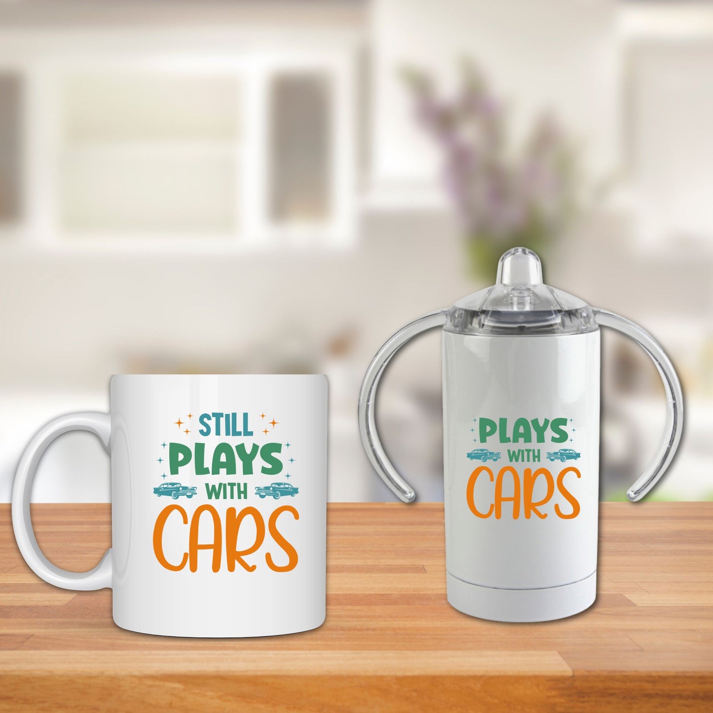 MUG and Tumbler sippy cup- Plays with Cars